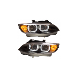 Zestaw Lamp Xenon Black RHD DRL  BMW 3 (E92) Coupe (E93) Cabrio przed liftem 2007-2010