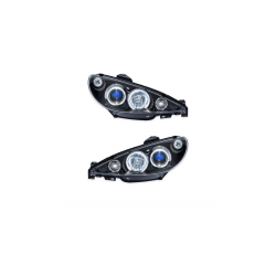 Zestaw Lamp Halogenowych Projector Black  PEUGEOT 206 Hatchback CC SW 1998-2012