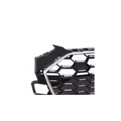 Grill sportowy Silver & Gloss Black  AUDI A4 B9 (8W) Sedan Avant Facelift 2019-2023