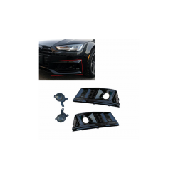 Ramki do halogenów Gloss Black  AUDI A4 B9 (8W) Sedan Avant przed liftem 2015-2019
