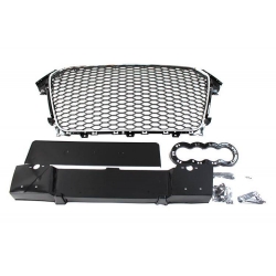 Grill Audi A4 B8 RS-Style Chrome-Black 12-15 PDC