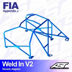 Klatka bezpieczeństwa SEAT Ibiza (6K) 3-drzwiowa Hatchback spawana w V2